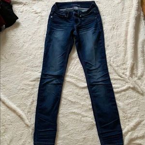 Blue skinny jeans